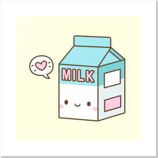 Cute Dairy Milk Carton Posters and Art